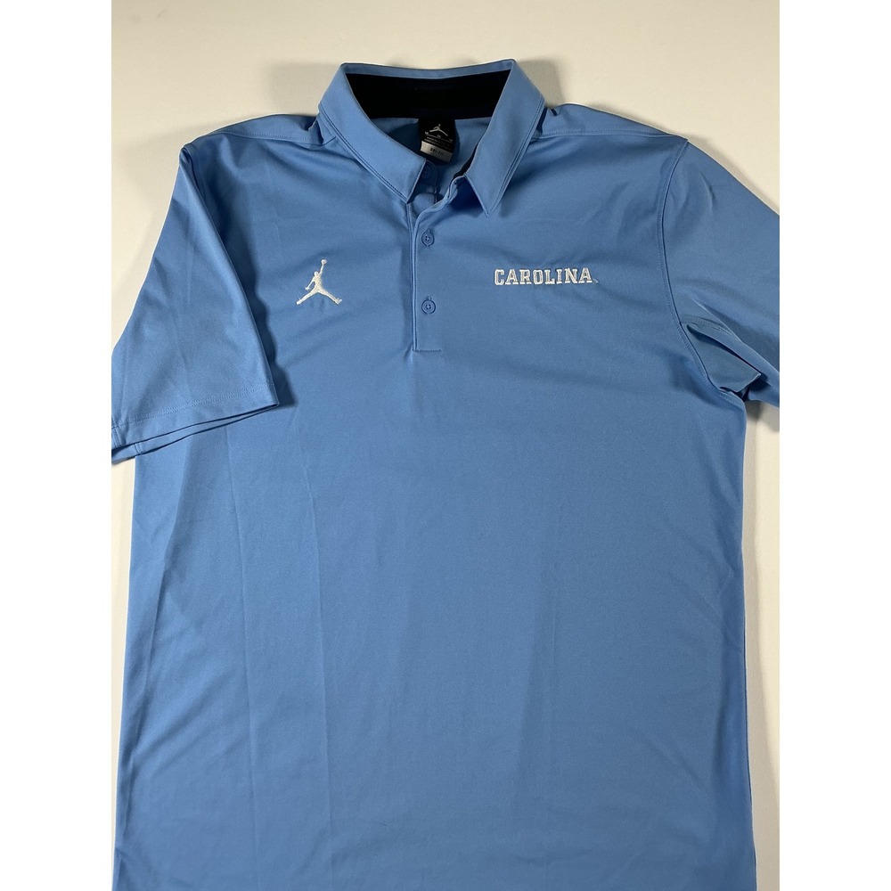 Jordan Brand UNC Tar Heels Basketball Team Issued Elite Polo Shirt Blue Men's M